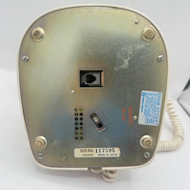 Vintage 1980s White & Gold Victorian Style Rotary Dial Telephone, Made in Japan For Sale - Image 9 of 9