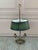 Brass Mid-20th Century French Provincial Brass Bouillotte Lamp With Green Shade For Sale - Image 8 of 10