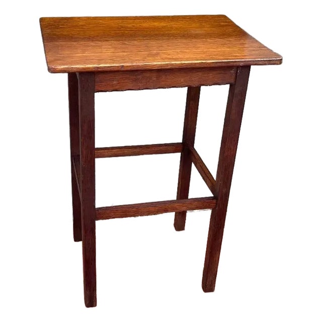 Vintage Solid Wood Side Table For Sale