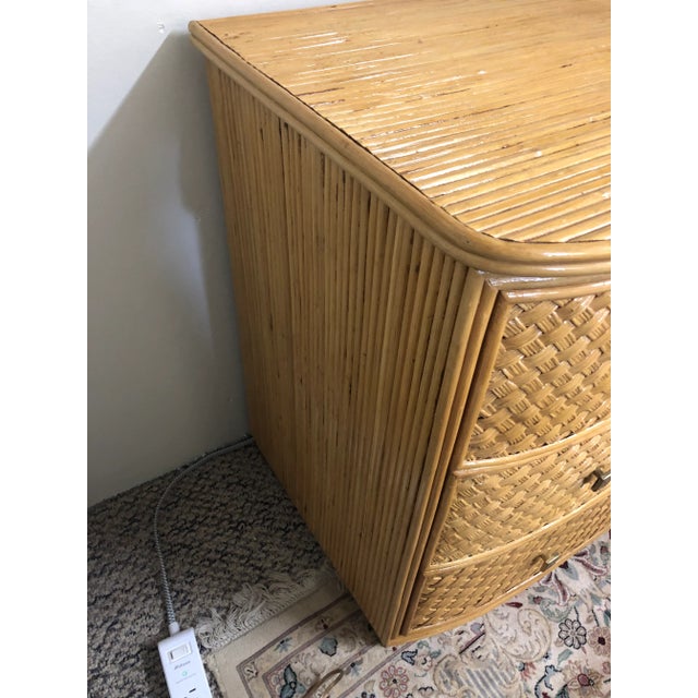 Woven Bamboo Rattan Chest of Drawers Commode For Sale - Image 4 of 10