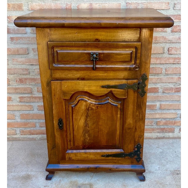Spanish Walnut Chest with Drawer and Door, 1930s For Sale - Image 16 of 18