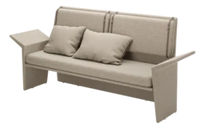 Natural Linen Modern Panama Sofa by Javier Gomez