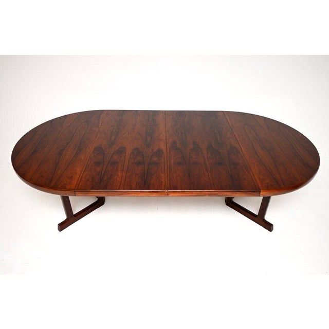 Wood Vintage Danish Dining Table attributed to Johannes Andersen for Hans Bech, 1960 For Sale - Image 7 of 11
