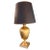 Metal Gilt Brass Black Shade Table Lamp, 1970s For Sale - Image 7 of 7