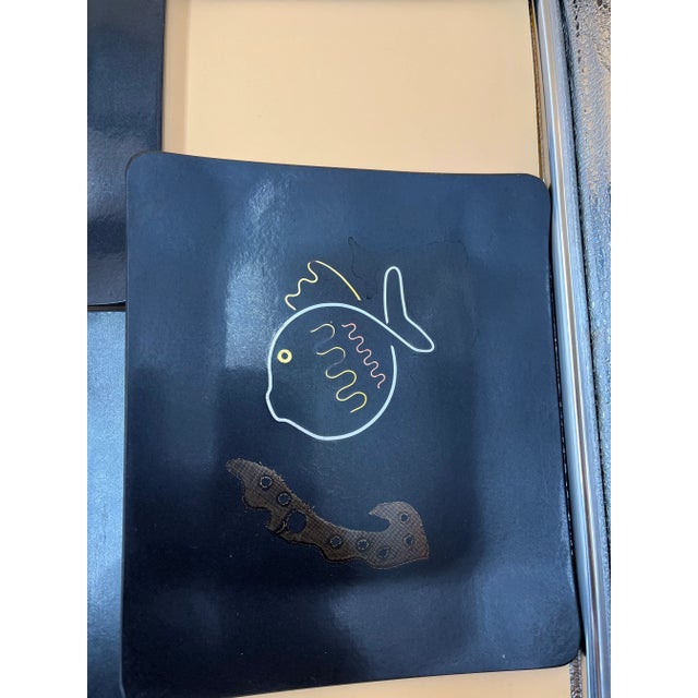 Wood Couroc Sushi/Appetizer Dishes/Trays - Set- 16 Pieces For Sale - Image 7 of 13