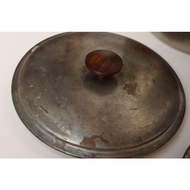 Set of Four Vintage Portuguese Metal Lidded Graduated Nesting Canisters / Jars by Tagus For Sale - Image 16 of 18