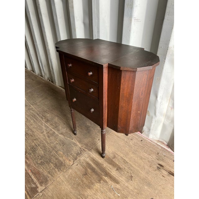 This vintage/antique Mahogany Martha Washington sewing cabinet stand table is a stunning piece of furniture that will add...