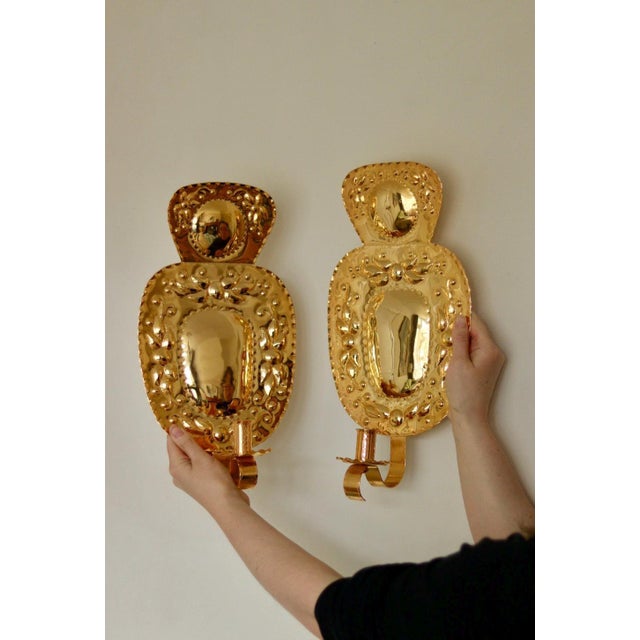 Mid-Century Swedish Brass Sconces, Set of 2 For Sale - Image 11 of 18