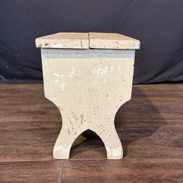 Antique Primitive Shoe Shine Bench for Cobbler With Cast Iron Foot Rest For Sale - Image 9 of 9