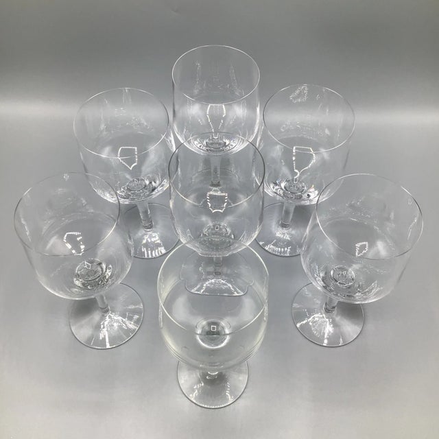 Swedish Midcentury Modern Orrefors Rhapsody Claret Wine Glasses-Set of 6 For Sale In Sacramento - Image 6 of 13