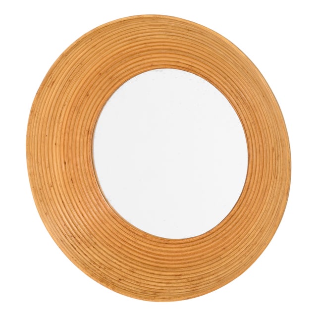 Mid-Century Cane Mirror, 1960s For Sale