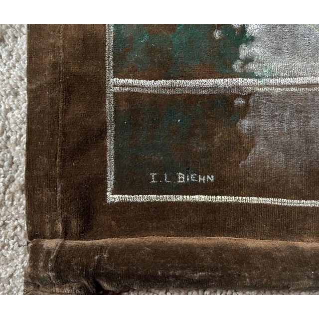 The American School Painted Velvet Wall Hanging - American or European School, Circa 1920-1940 For Sale - Image 3 of 3