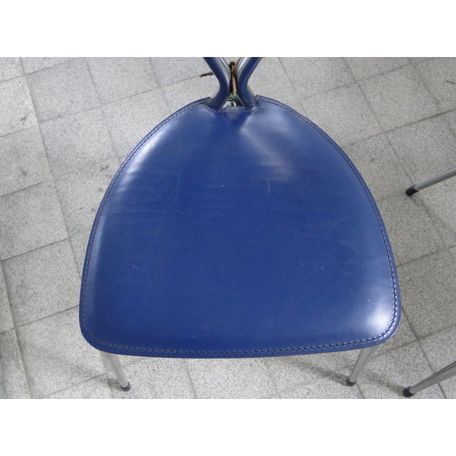 Italian Butterfly Chair with Chromed Steel Tubing and Leather by Arrben, 1980s, Set of 2 For Sale - Image 9 of 18