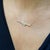 Contemporary Curved Double Bar 14k Gold Station Necklace 0.25 CTW Round Diamond For Sale - Image 3 of 6