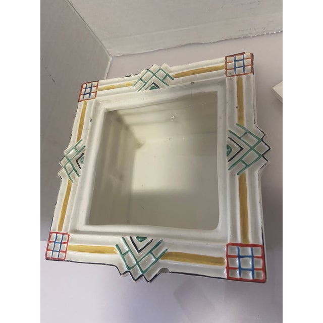 White Early 20th Century Art Deco Sculpture Porcelain Jewelry Box German For Sale - Image 8 of 12