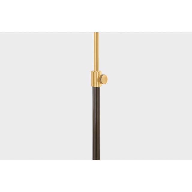 Brass Mitzi Janie 22 in. 1 Light Floor Lamp in Aged Brass and True Bronze Finish For Sale - Image 8 of 13