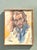 Chestnut Mid 20th Century Vintage Boho Regone Pierokkis Portrait Oil on Canvas, Framed For Sale - Image 8 of 9