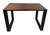 Modern Rectangular Iron Cube Table with Embedded Wood Top, Dinner Table, Desk Table For Sale - Image 3 of 7
