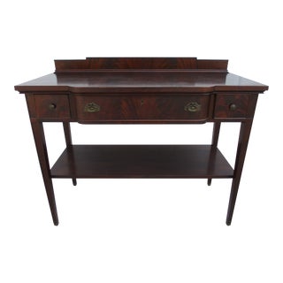 Antique Flamed Mahogany Hepplewhite Style Server Sideboard For Sale