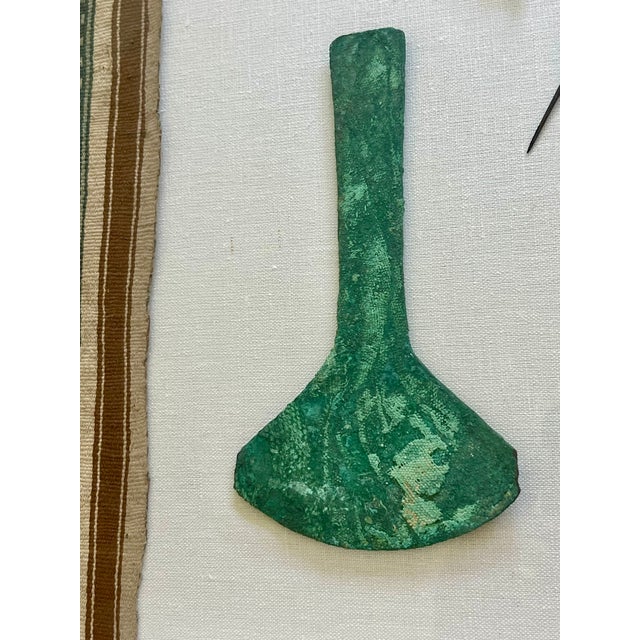Antique Framed Shadowbox of Pre-Columbian Style Coastal Peruvian Artifacts For Sale - Image 12 of 13