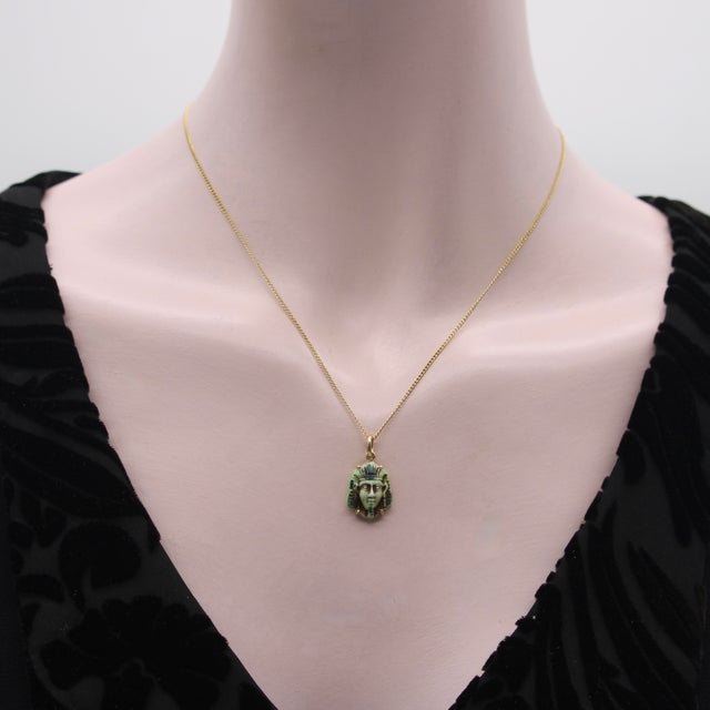 Modern Vintage 14k Gold 18” Baby Curb Link Chain For Sale - Image 3 of 4