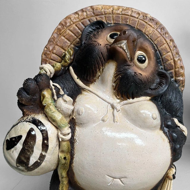 Mid-Century Modern Mid-Century Japanese Tanuki Shigaraki Pottery, 1960s For Sale - Image 3 of 16