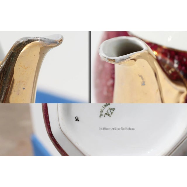 Pink 1930s Vista Alegre, Portugal Porcelain Tea Pot Depicting Angelica Kauffmann Paintings For Sale - Image 8 of 13