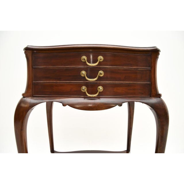 Antique Inlaid Walnut Side Table by Waring and Gillow, 1890 For Sale - Image 9 of 12