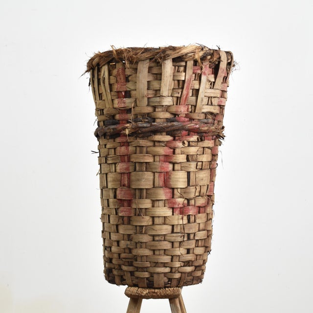 Antique Grape Harvest Log Basket – B A beautiful hand-made wicker basket from Turkey used to harvest grapes. The basket is...