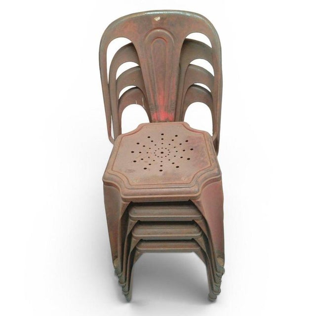4 x authentic model A-chair by TOLIX was designed in 1927 by Xavier Pauchard Set of 4 Height 80 Width 43 Depth 50 Seat...
