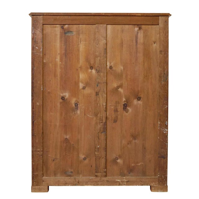 Wood Tall 19th Century Elm Secretaire Chest of Drawers For Sale - Image 7 of 12