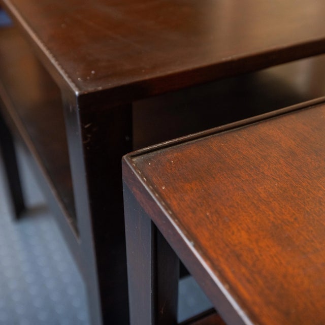 Mid-Century Edward Wormley for Dunbar Lamp Tables, Pair, c.1947 For Sale - Image 15 of 17