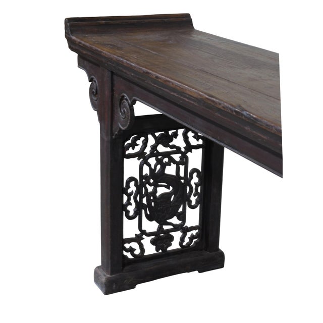 Monumental 18th-Century Chinese Elm Altar Table From Shanxi, Circa 1766 For Sale - Image 14 of 14