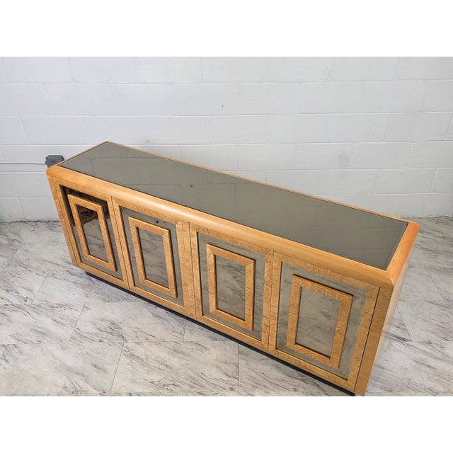 1970s Burlwood & Mirrored Glass Dresser by Romweber For Sale - Image 13 of 18