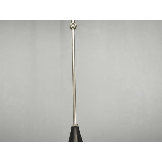 Black Space Age Opaline Glass Pendant Lights, Former Czechoslovakia, 1970s, Set of 2 For Sale - Image 8 of 15