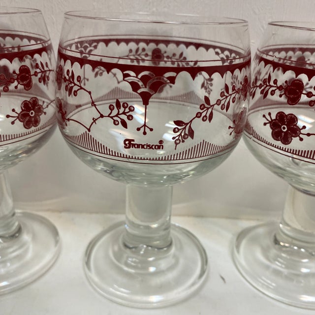 Transparent Franciscan Goblets Made in France - Set of 4 For Sale - Image 8 of 12