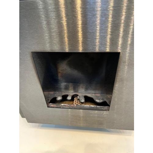 Modern Bio Ethanol Wall Fireplace in Stainless Steel For Sale - Image 4 of 8