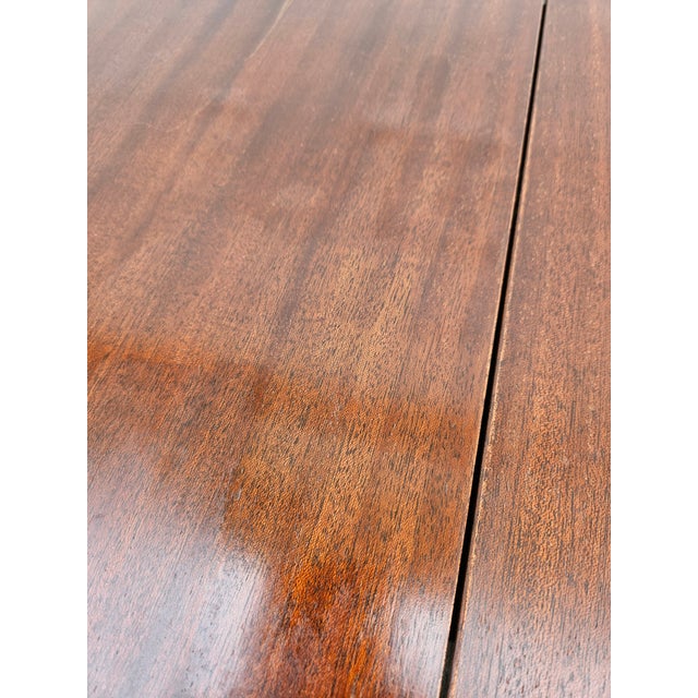 Georgian Square Mahogany Flip Top Console Game Table For Sale - Image 15 of 16
