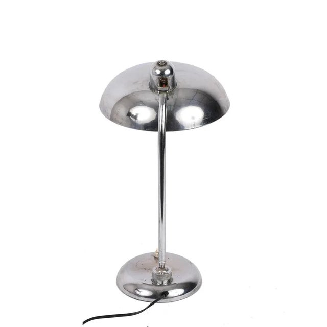 Bauhaus Industrial Bauhaus Steel Table Lamp Attributed to Christian Dell, 1940s For Sale - Image 3 of 11