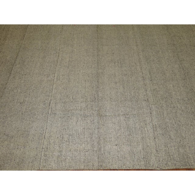 Textile Vintage Gray Turkish Kilim - 10' x 14'1" For Sale - Image 7 of 9