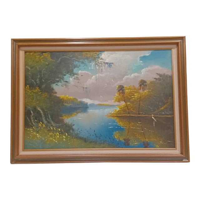 Vintage Highwaymen Sam Newton Oil Painting on Board For Sale