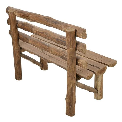 Vintage Rustic Log Bench For Sale - Image 4 of 8