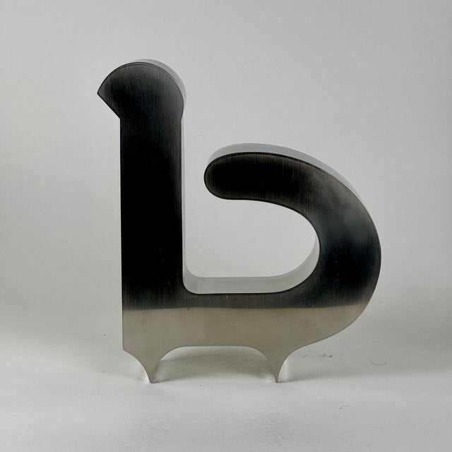 Mid-Century Modern 1960s Mid-Century Modern Vintage Abstract Form Steel Table Sculpture, 1 of 3 For Sale - Image 3 of 7