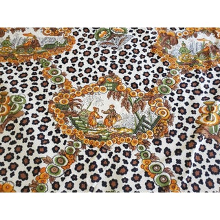Sample of Vintage Brunschwig & Fils Chinese Leopard Toile Fabric For Sale