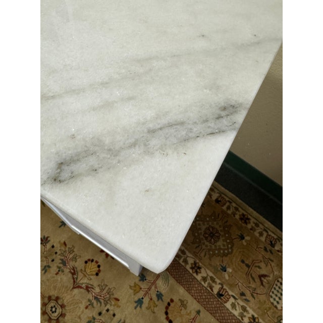 Elegant Furniture Madison Avenue Marble Top Glass Door Cabinets, Pair For Sale - Image 14 of 15