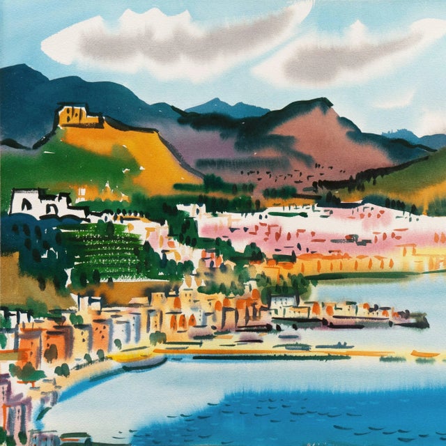Modern 'Northern California Bay' by Nadine Pizzo, Legion of Honor, Ggie, Woman Artist, Circa 1960 For Sale - Image 3 of 11