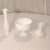 Vintage Milk Glass Combo set of a Vase, Bowl, and Candlestick Holder. 1 - Bowl 6.5" wide x 5.75" tall 1 - Vase 2" wide x...
