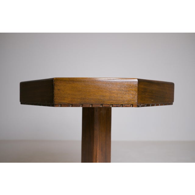 Art Deco Amsterdam School Octagonal Side Table, 1920s For Sale - Image 3 of 18