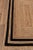2.5'x8' Black Border Rectangle Jute Handmade Rug For Sale - Image 4 of 10