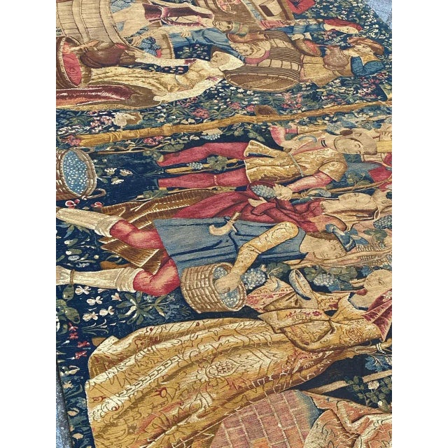 Vintage French Hand Printed Tapestry For Sale - Image 18 of 18